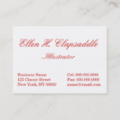 Ellen H. Clapsaddle: Voor degene van wie ik hou Visitekaartje (Achterkant)