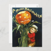 Ellen H. Clapsaddle: Vrolijk Halloween Feestdagenkaart (Voorkant / Achterkant)