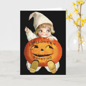 Ellen H. Clapsaddle: Weinig Jongen van de Pompoen Kaart (Gele Bloem)