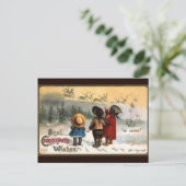 Ellen H. Clapsaddle: Zal hij komen Briefkaart (Staand voorkant)