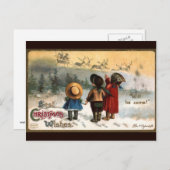 Ellen H. Clapsaddle: Zal hij komen Briefkaart (Voorkant / Achterkant)