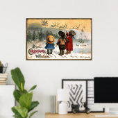 Ellen H. Clapsaddle: Zal hij komen Poster (Thuiskantoor)