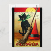 Ellen H. Clapsaddle: Zwarte kat, kamer en Pet Briefkaart (Voorkant / Achterkant)