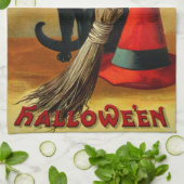 Ellen H. Clapsaddle: Zwarte kat, kamer en Pet Theedoek (Gevouwen)