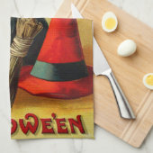 Ellen H. Clapsaddle: Zwarte kat, kamer en Pet Theedoek (Quarter Fold)