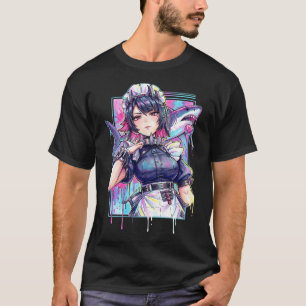 Ellen Joe ZZZ Rode Ogen Cool Dienstmeid Esthetisch T-shirt
