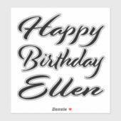 Ellen Name Vorname black Sticker Geburtstag (Vel)
