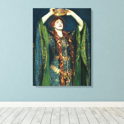 Ellen Terry als Lady Macbeth door John Singer Sarg Canvas Afdruk (Insitu (Houten vloer))