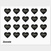 Ellen white gold Handwriting Aufkleber Herz Hart Sticker (Vel)