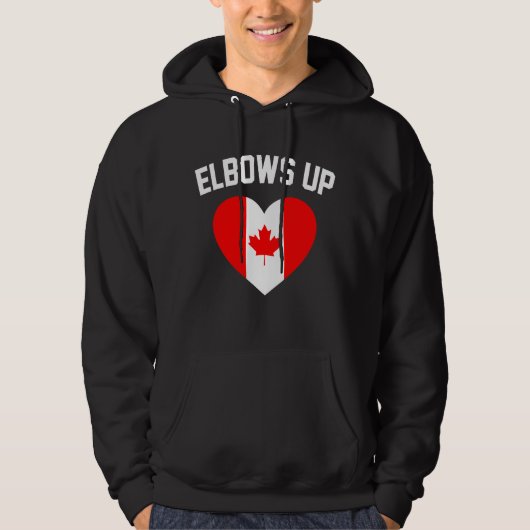 Ellenbogen omhoog Canada Hoodie (Voorkant)