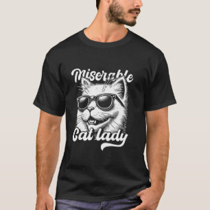 Ellendige kattenvrouw Funny kattenvrouw eigenaar T-shirt