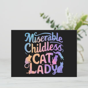 Ellendige kinderloze kattenvrouw kaart