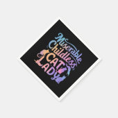 Ellendige kinderloze kattenvrouw servet (Hoek)