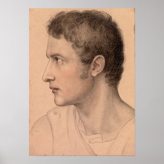 Ellenrieder - jong Man in profiel van links Poster (Voorkant)