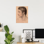 Ellenrieder - Jongeman in profiel van links Poster (Thuiskantoor)