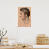 Ellenrieder - Jongeman in profiel van links Poster (Keuken)