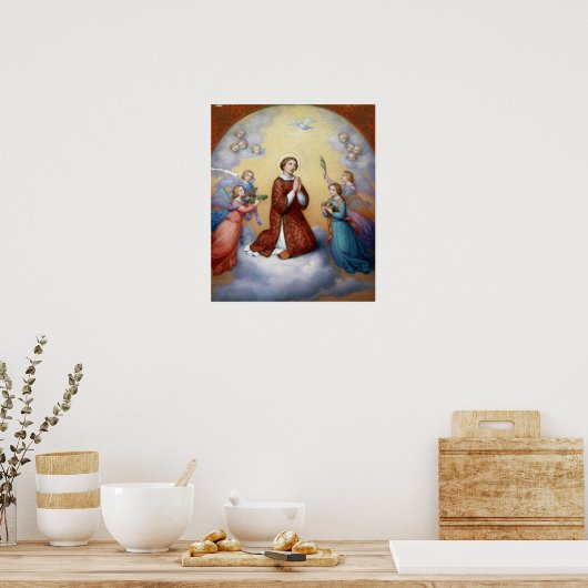 Ellenrieder - Zagen omringd door Angels Poster (Keuken)