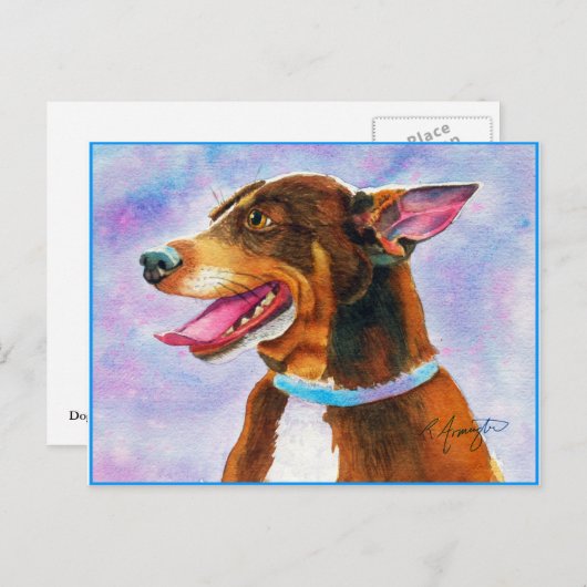 Ellen's Blue Rat Terrier Briefkaart (Voorkant / Achterkant)