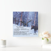 Ellen's Kitchen Moose Wall Clock Vierkante Klok (Huis)