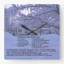 Ellen's Kitchen Recipe Wall klok