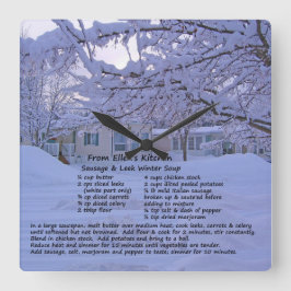 Ellen's Kitchen Recipe Wall klok