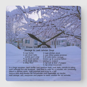 Ellen's Kitchen Recipe Wall klok