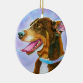 Ellen's Rat Terrier-kerstversiering Keramisch Ornament (Rechts)