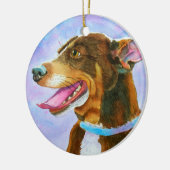 Ellen's Rat Terrier-kerstversiering Keramisch Ornament (Links)