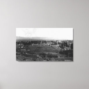 Ellensburg, WA Birds Eye Uitzicht van de stadfoto Canvas Afdruk