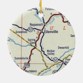 Ellenville NY Keramisch Ornament