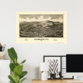 Ellenville, NY Panoramic Map - 1887 Poster (Thuiskantoor)