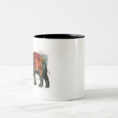  ellephant Briefkaart Digital Art Tweekleurige Koffiemok (Center)