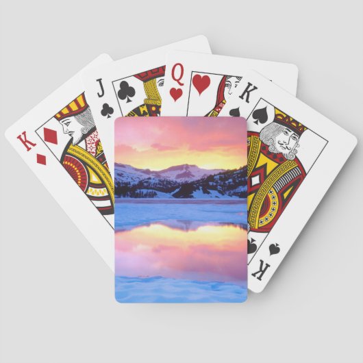 Ellery Lake bij zonsondergang Pokerkaarten (Achterkant)