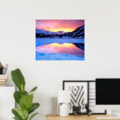 Ellery Lake bij zonsondergang Poster (Thuiskantoor)