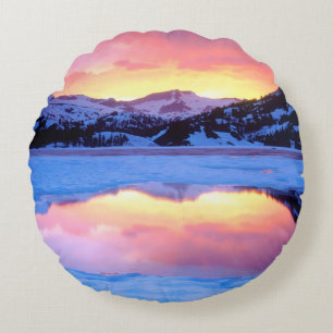 Ellery Lake bij zonsondergang Rond Kussen