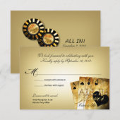 Elle's Las Vegas Wedding RSVP Kaartje (Voorkant / Achterkant)