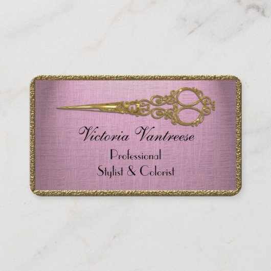 Elles Petal Velmont Scissor Elegant Professional Visitekaartje (Voorkant)
