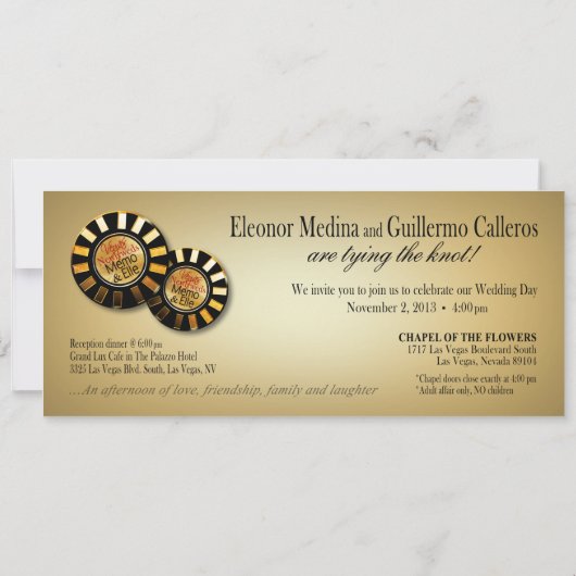 Elle's Vegas-huwelijk (neem contact met me op om h Kaart (Achterkant)