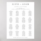 Ellesmere 16 tafel + bruidstafel zitgrafiek poster (Voorkant)