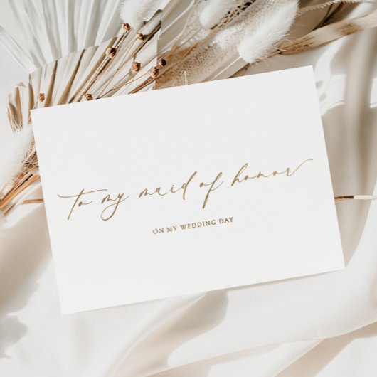 Ellesmere aan mijn bruidsmeisje trouwdag folie kaarten