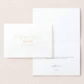 Ellesmere aan mijn prachtige mama trouwdag folie kaarten (Display)