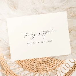 Ellesmere aan mijn zus op je trouwdag kaart