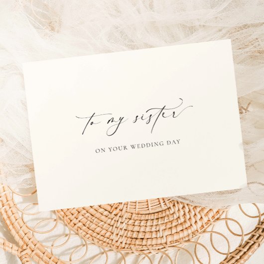 Ellesmere aan mijn zus op je trouwdag kaart