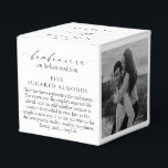 Ellesmere An Italian Tradition 5 Sugared Almonds Bedankdoosjes<br><div class="desc">Deze gesuikerde amandel trouwfavor doos heeft een minimalistisch ontwerp en een kalligrafie titel. Personaliseer de doos met je namen,  de scripttitel is niet bewerkbaar. Voor meer geavanceerde aanpassingen van dit ontwerp klik je op de "Pas aan" knop hierboven.</div>