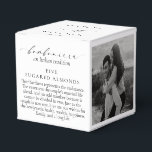 Ellesmere An Italian Tradition 5 Sugared Almonds Bedankdoosjes<br><div class="desc">Deze gesuikerde amandel trouwfavor doos heeft een minimalistisch ontwerp en een kalligrafie titel. Personaliseer de doos met uw namen, de script titel is niet bewerkbaar. Voor meer geavanceerde aanpassingen van dit ontwerp, klikt u gewoon op de knop "Aanpassen" hierboven.</div>