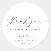 Ellesmere Bedankt voor je bruiloft Ronde Sticker (Voorkant)