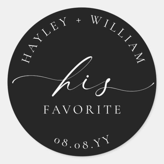 Ellesmere Black zijn favoriet Ronde Sticker (Voorkant)