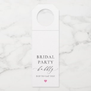 Ellesmere Bridal Party Bottle Hanger Label