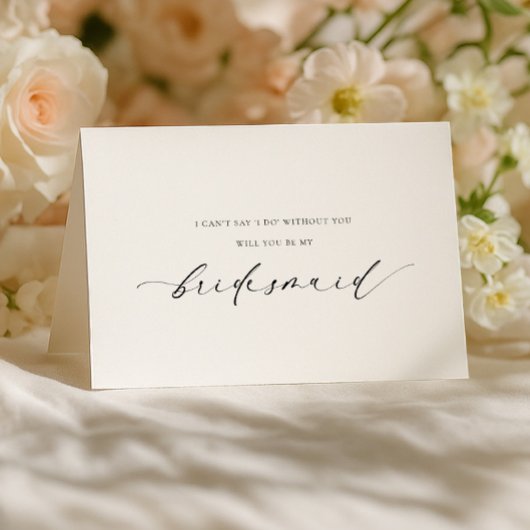 Ellesmere Bridesmaid Proposal Folded Card Kaart