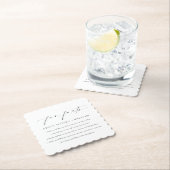 Ellesmere bruiloft leuke feiten geschulpte kartonnen onderzetters (Insitu)